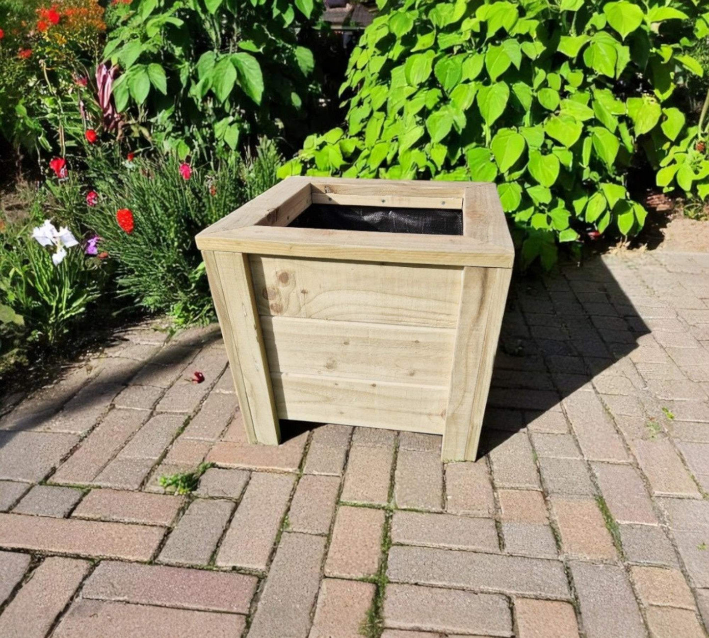 Handmade wooden planter