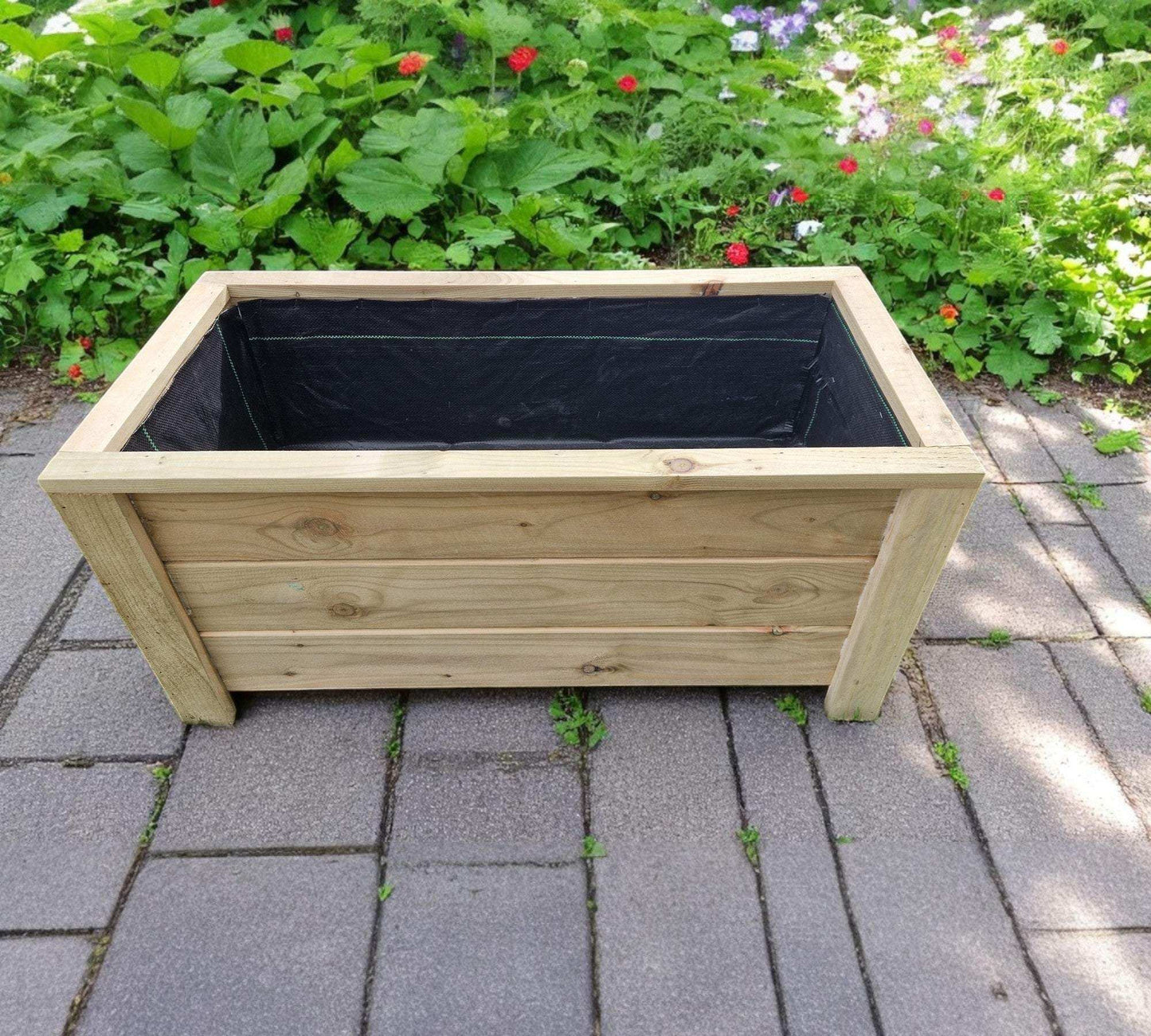 Handmade wooden planter