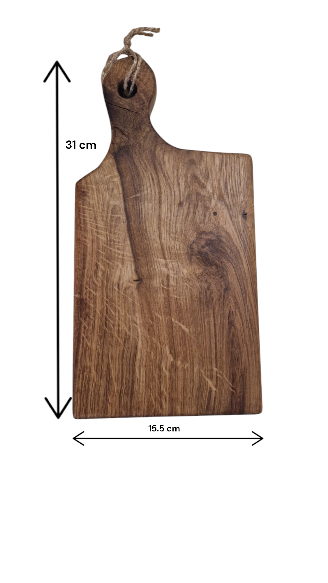 Handmade charcuterie board, 31x15.5cm, with handle.