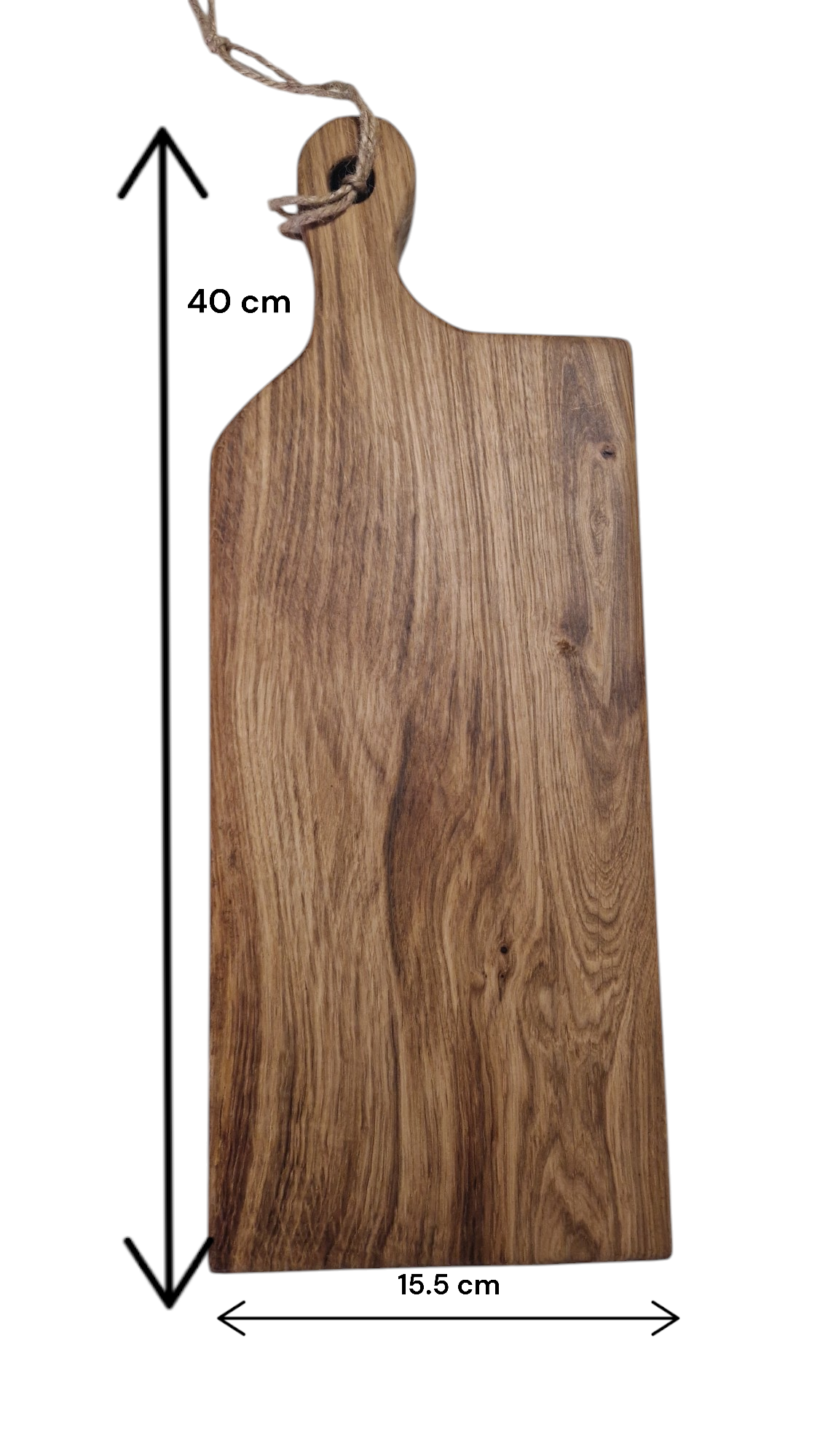 Handmade oak charcuterie board, 40x15.5cm.