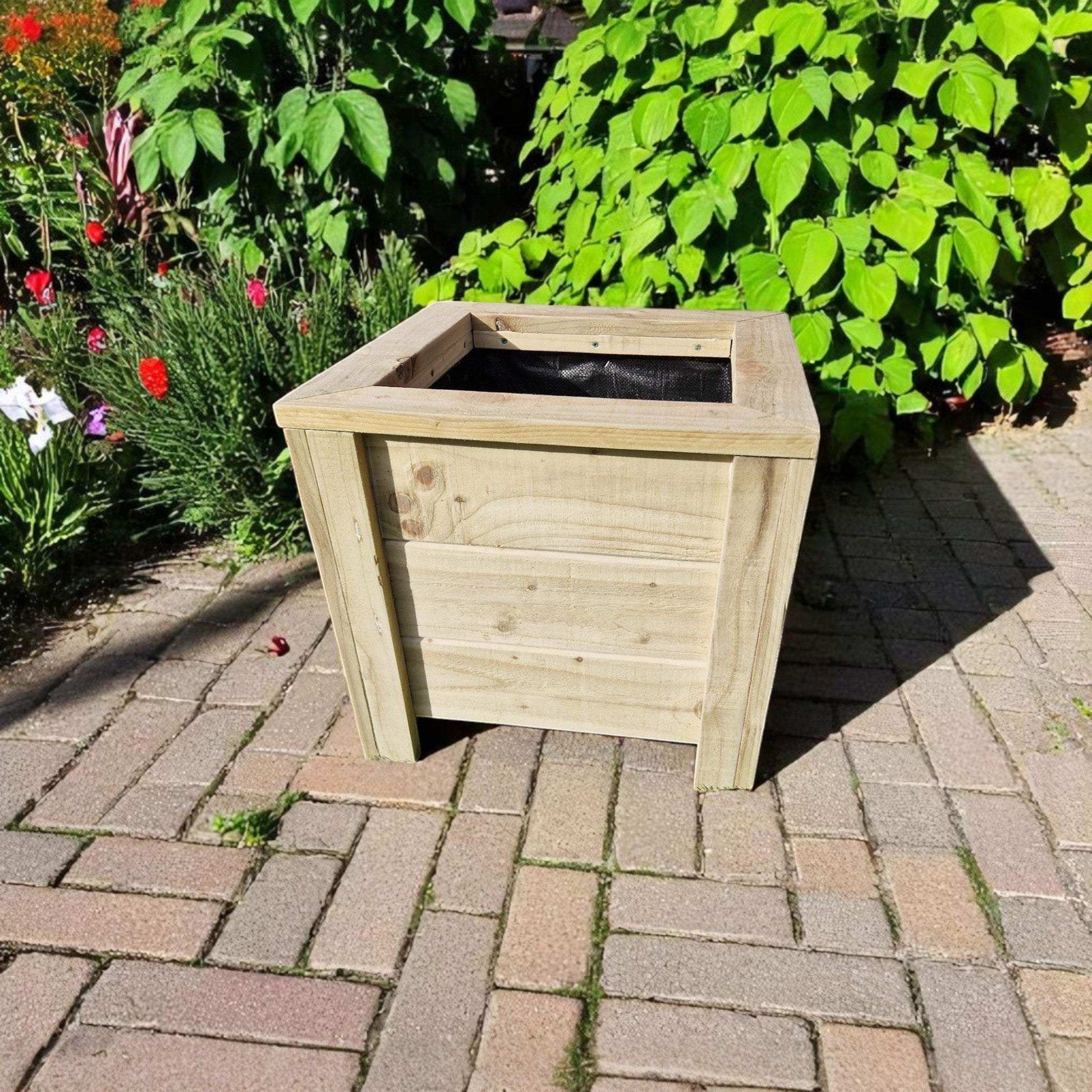 Handmade wooden planter