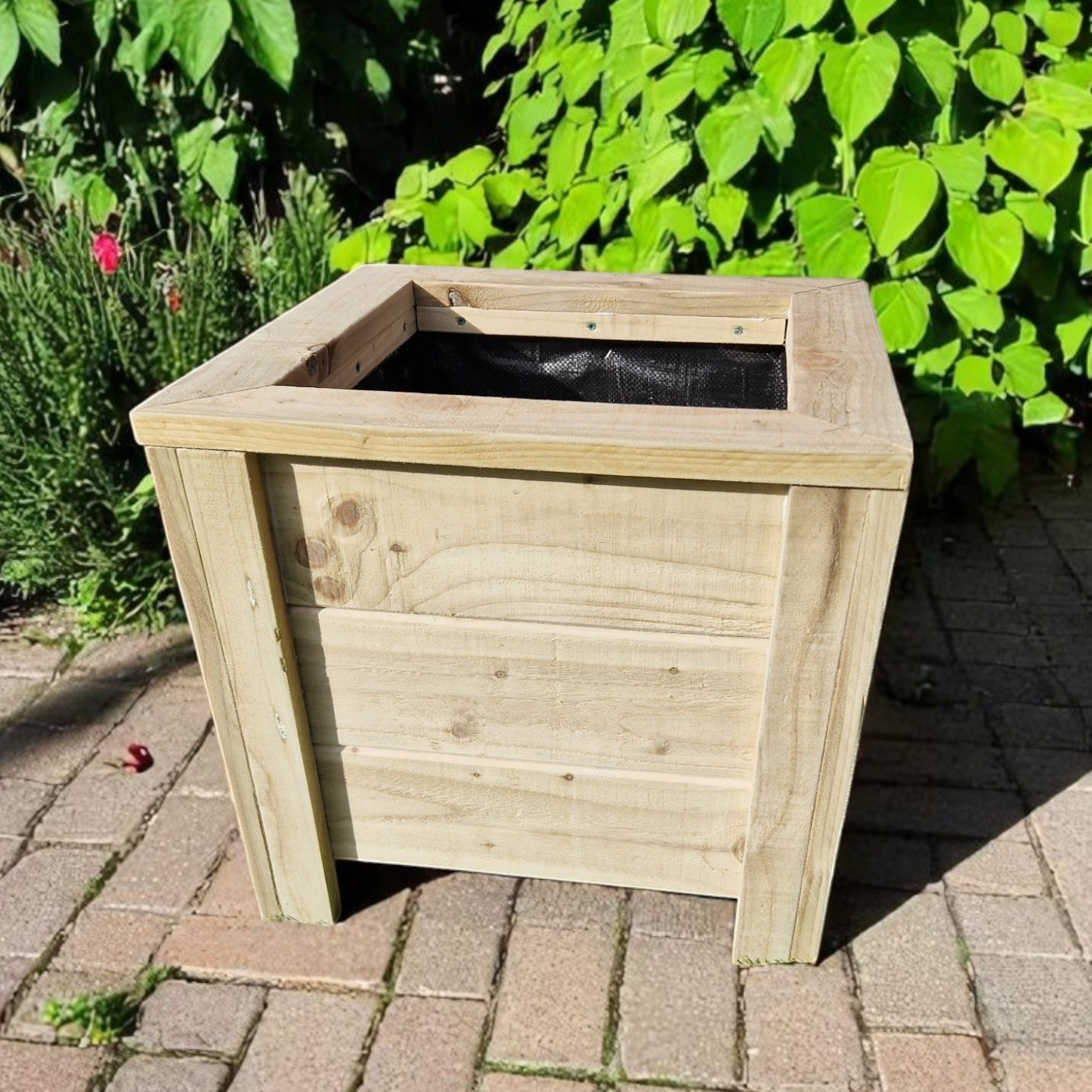 Handmade wooden planter